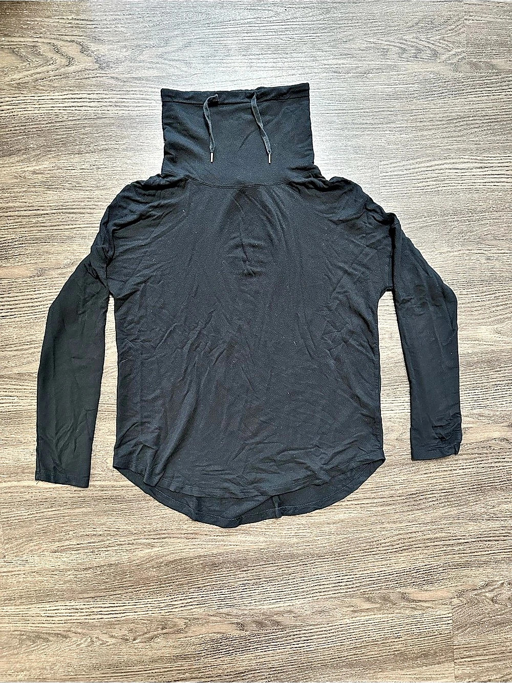 A New Day Black Long Sleeve Funnel Neck Slouchy Turtleneck, Women’s Size Large